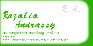 rozalia andrassy business card